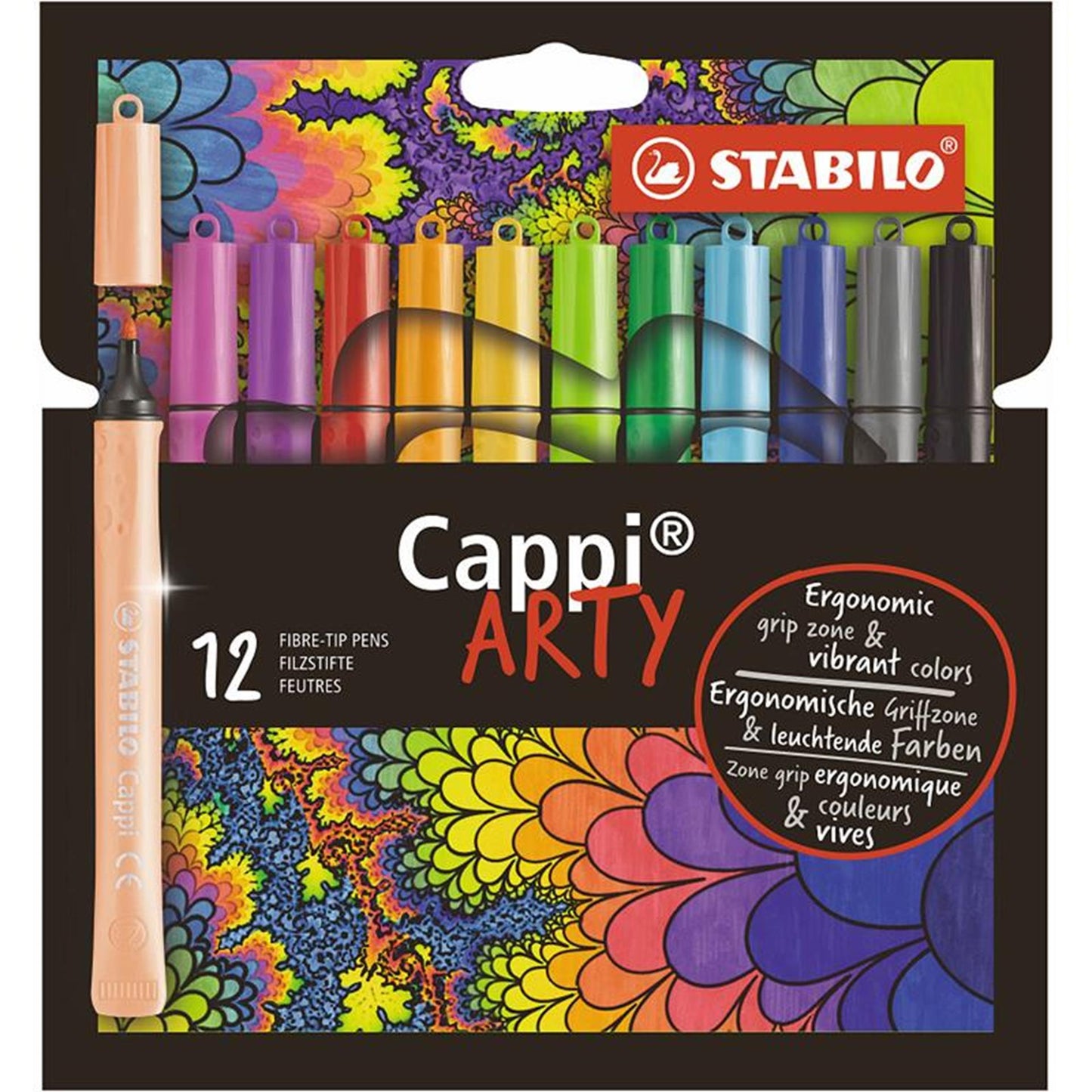 Stabilito Cappi Felt -Tipstifts ARTY 12 pezzi