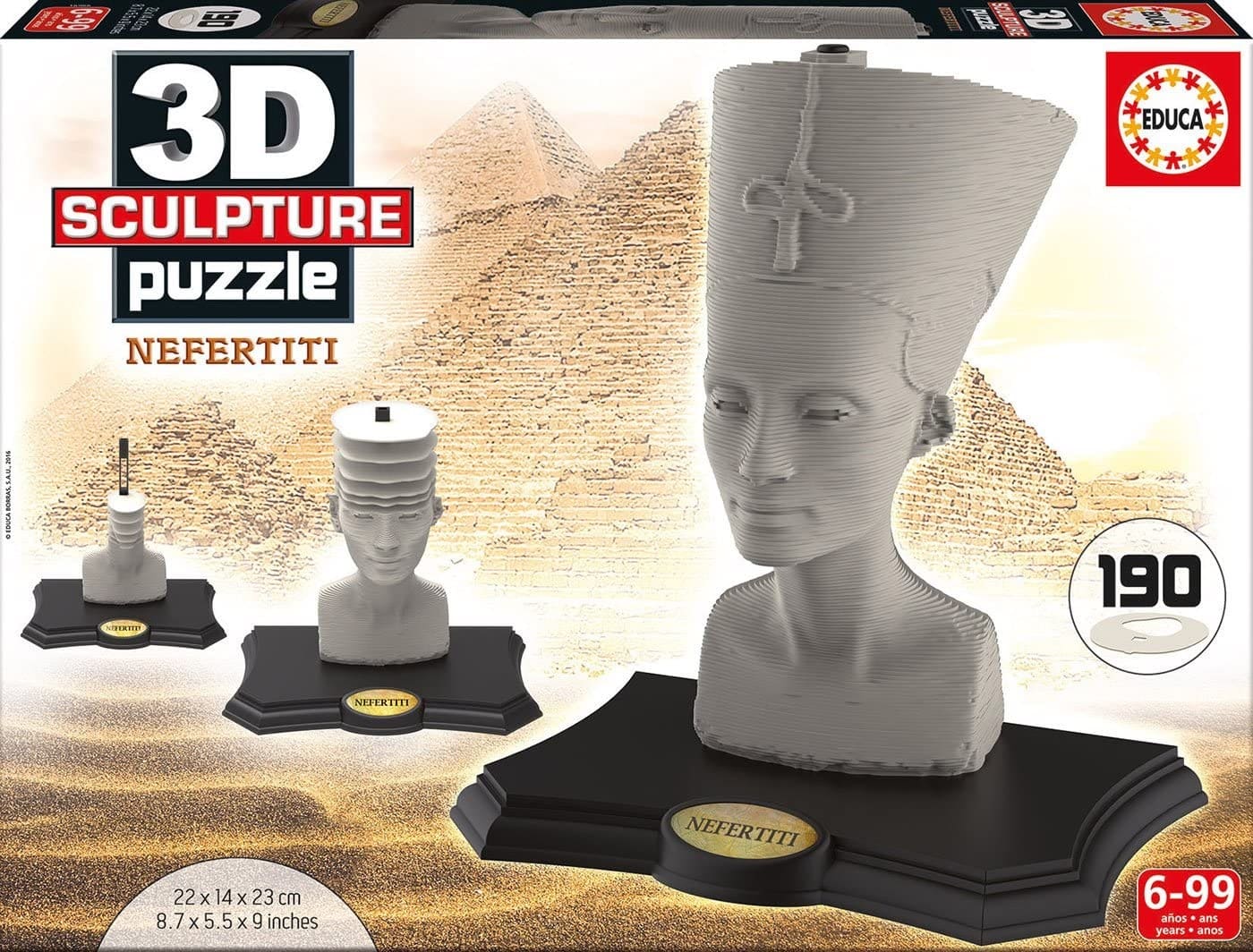 Puzzle di scultura 3d di Nefertiti 190 pezzi