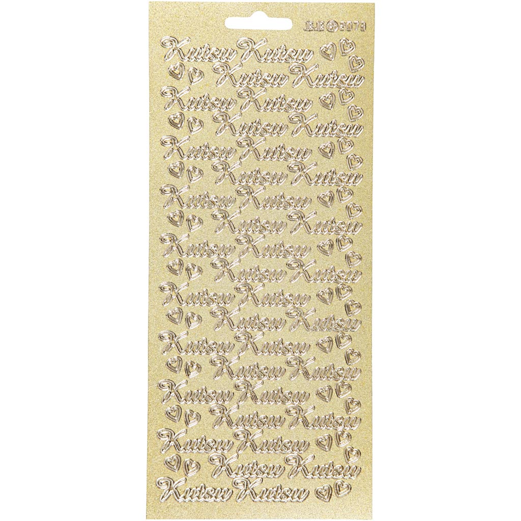 Pegatinas Creativ Company, kutsu, hoja 10x23 cm, dorado, 1 hoja