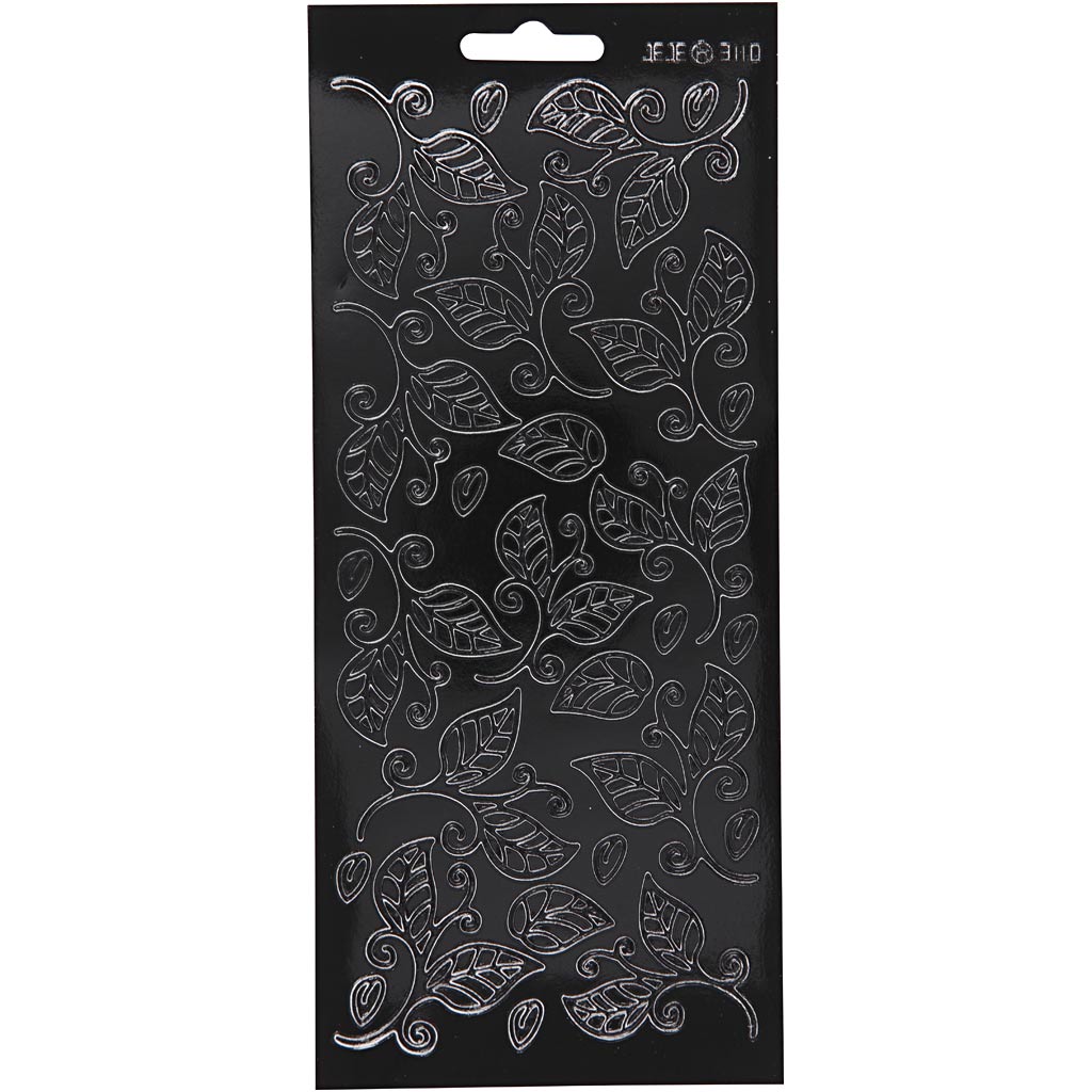 Pegatinas Creativ Company, hojas, hoja 10x23 cm, negro, 1 hoja