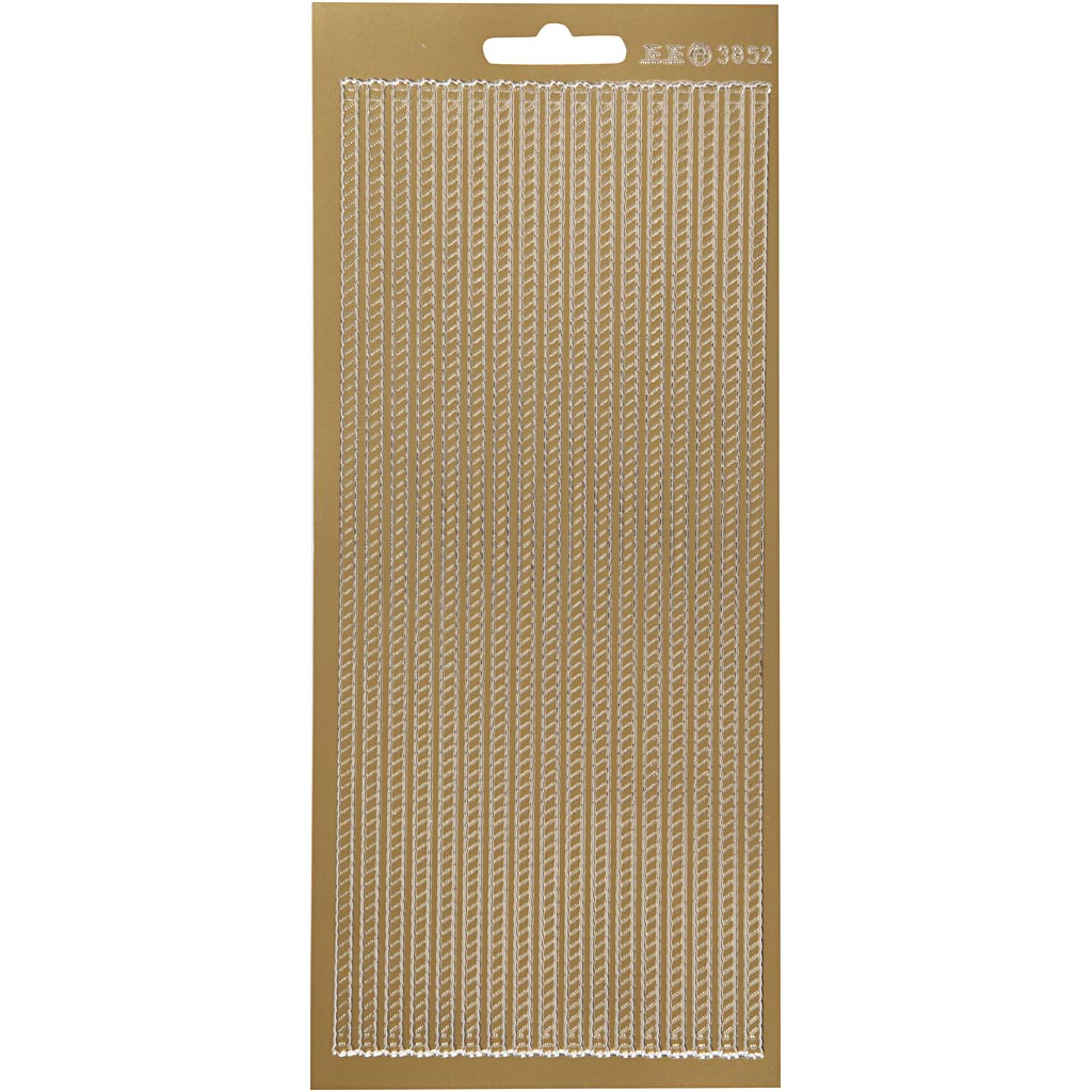 Pegatinas de empresa Creativ, cenefas, hoja 10x23 cm, dorado, 1 hoja