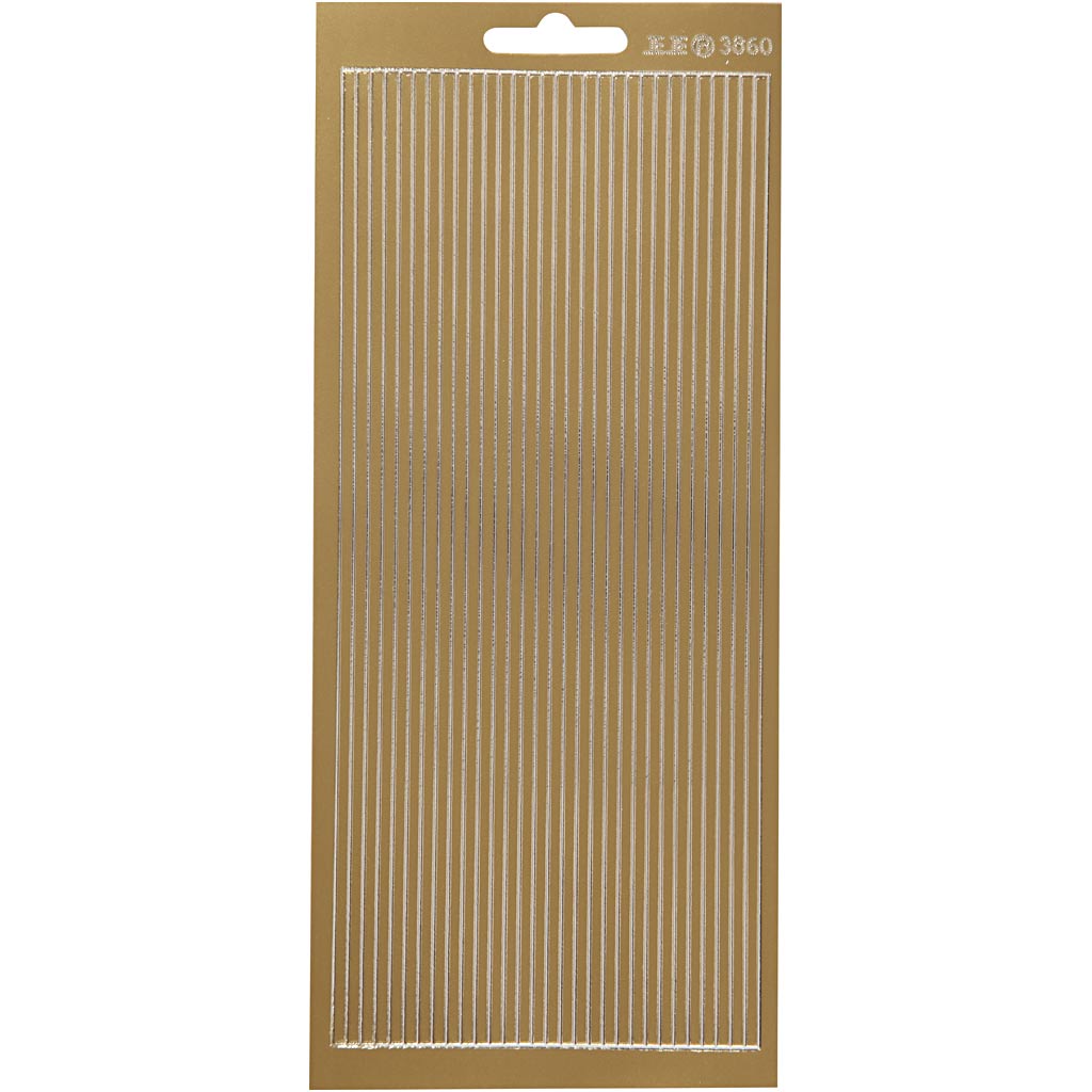 Pegatinas de empresa Creativ, cenefas, hoja 10x23 cm, dorado, 1 hoja