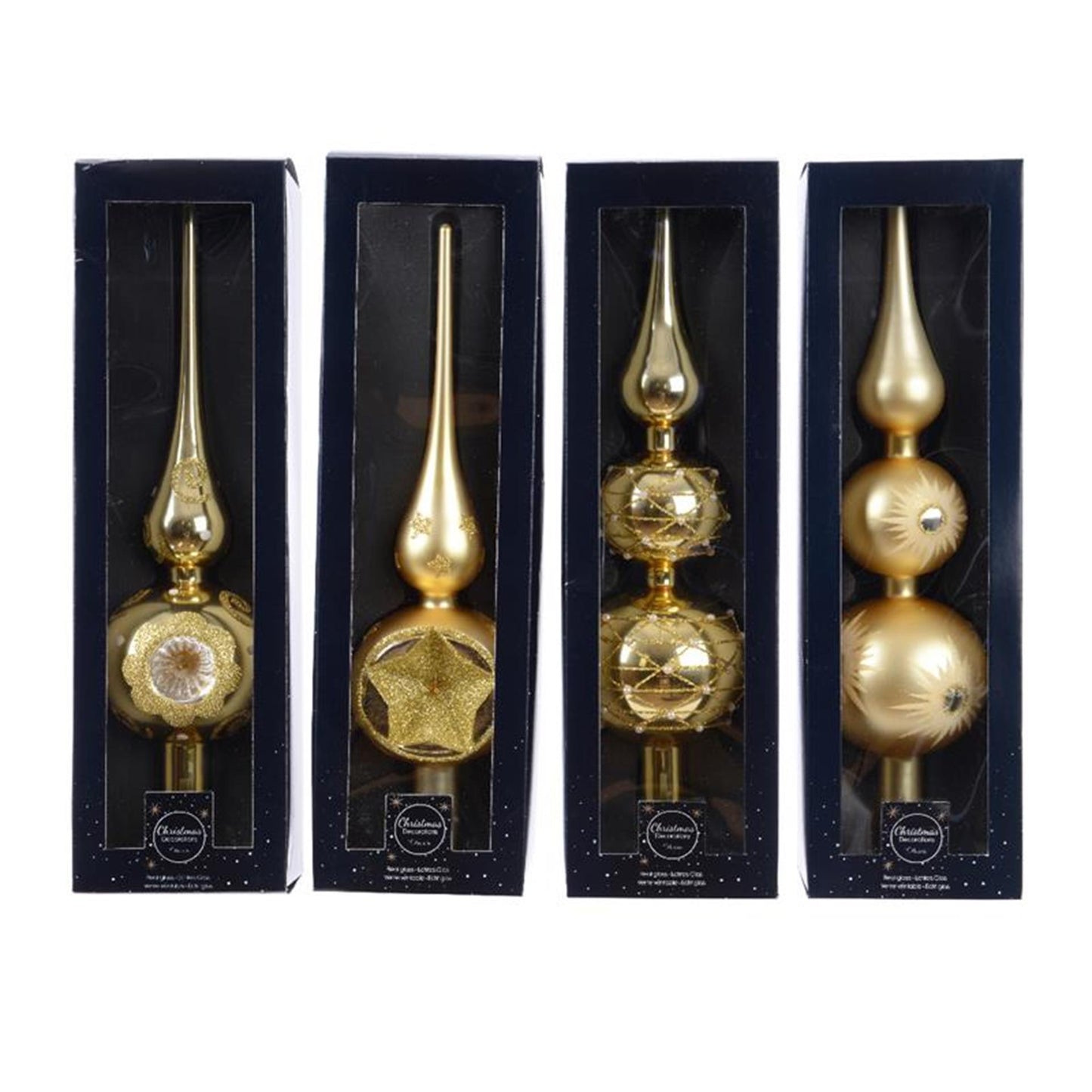 Decoris bicchiere a punta grande ø8x31cm oro chiaro