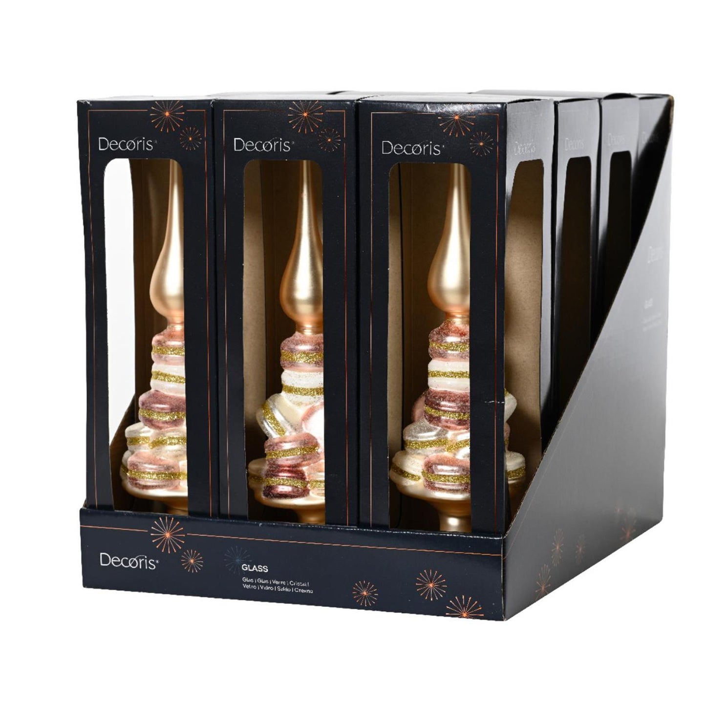 Pico decoris con macarons cristal ø8xh29,5cm