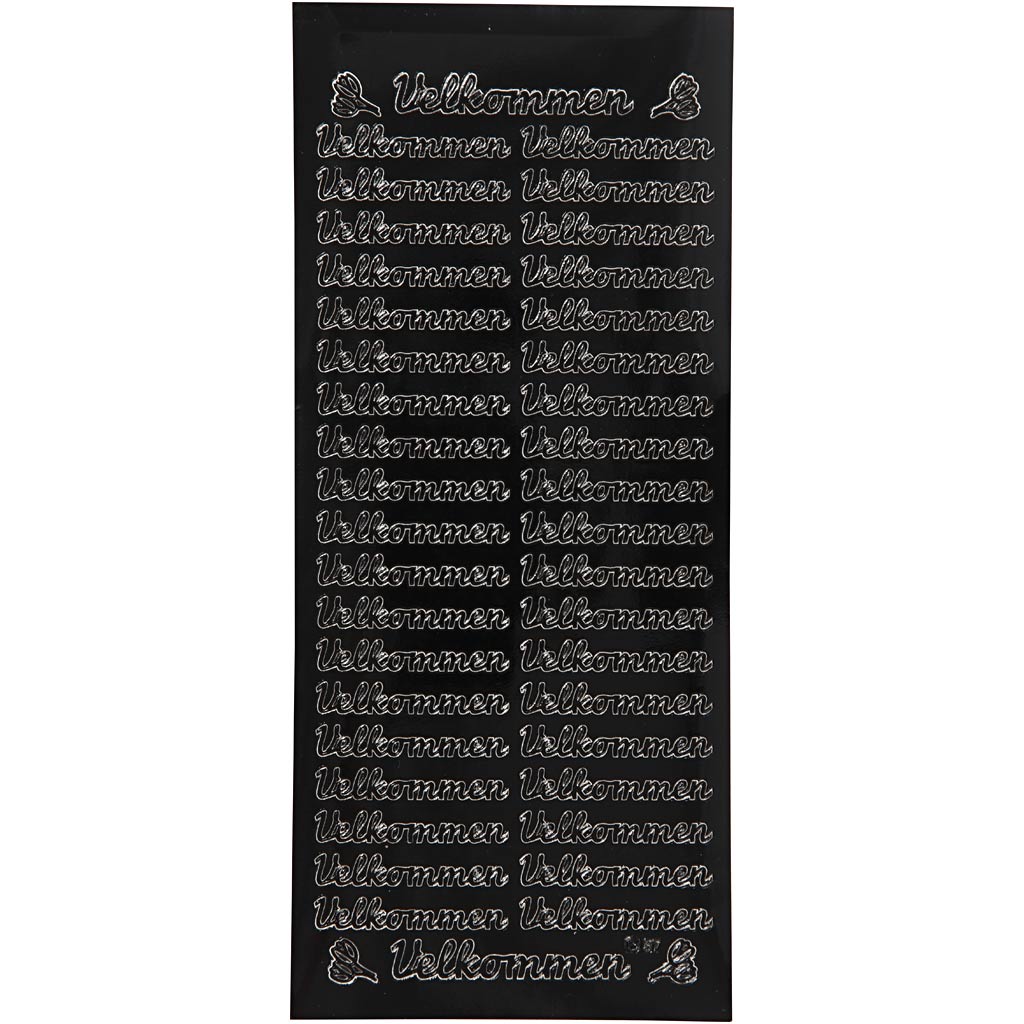 Pegatinas Creativ Company, cuencos, hoja 10x23 cm, negro, 1 hoja