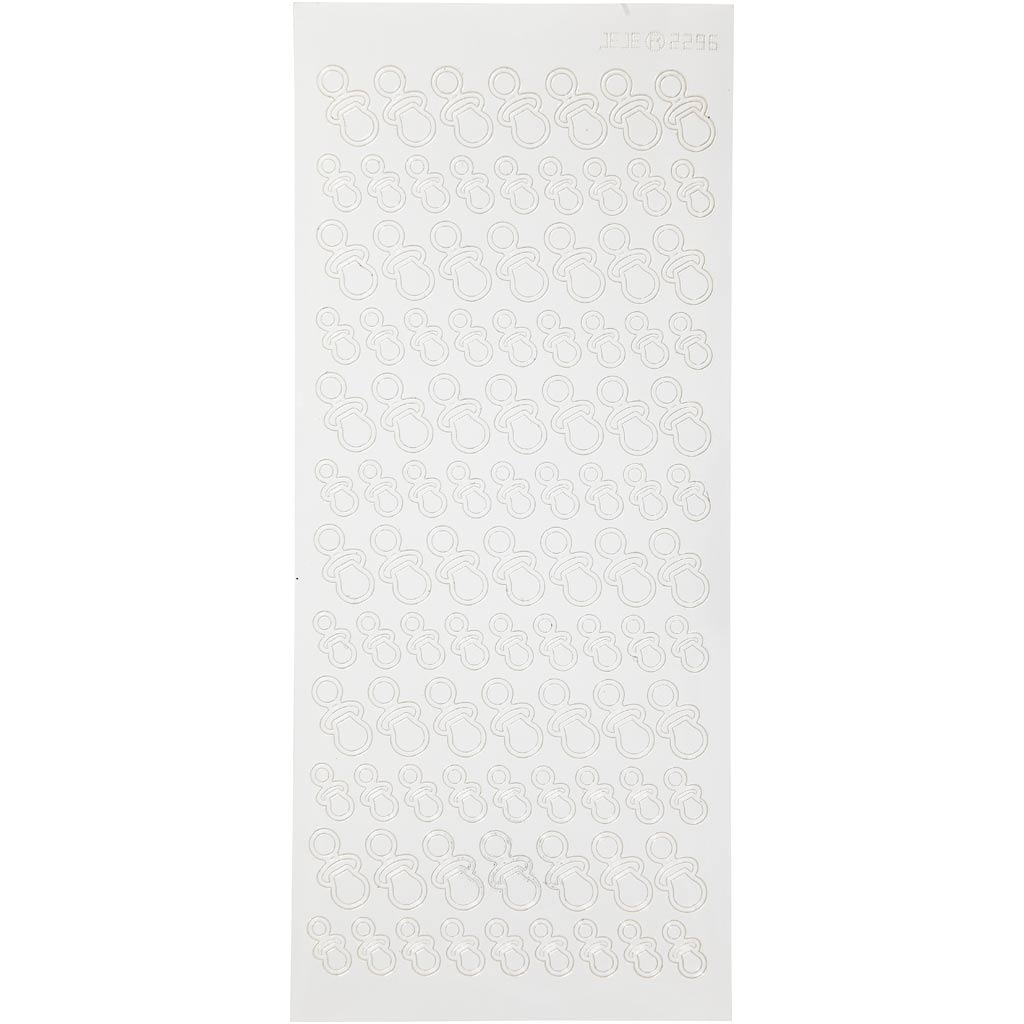 Pegatinas de empresa Creativ, chupetes, hoja 10x23 cm, blanco, 1 hoja