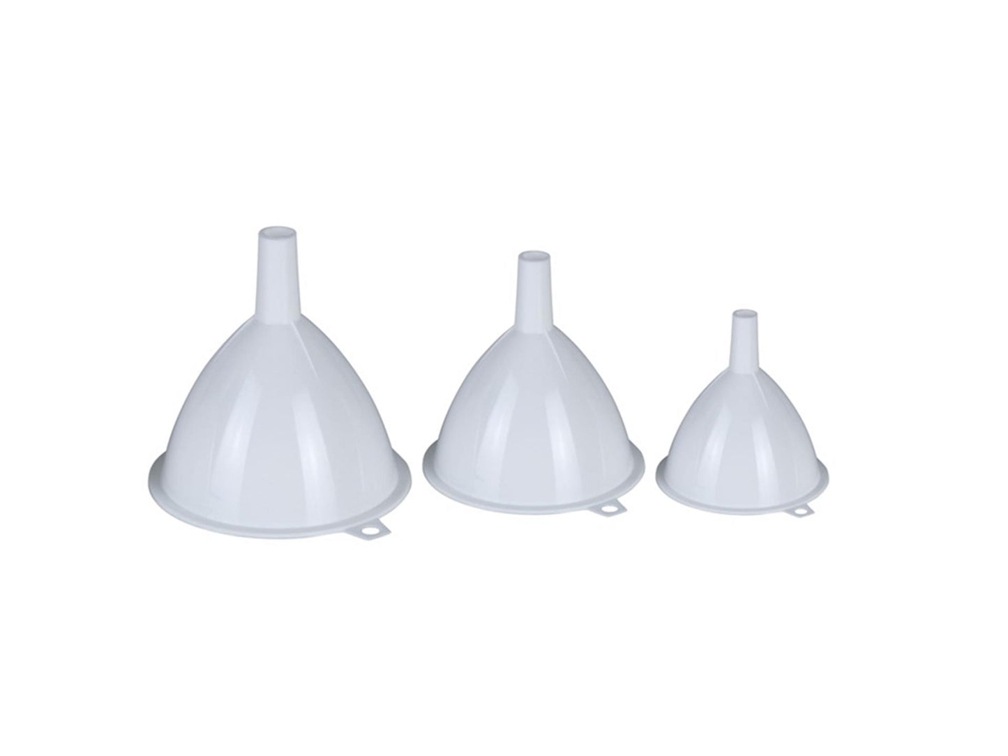Excelentes embudos para el hogar set 3 partes pp blanco
