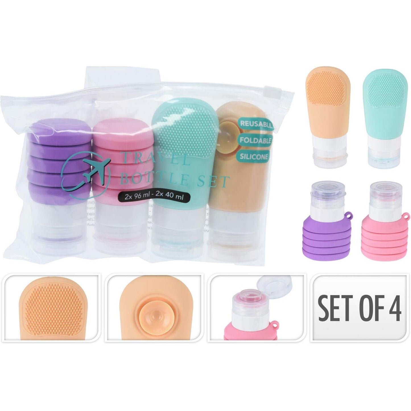 Set da viaggio tubi da 5 pezzi