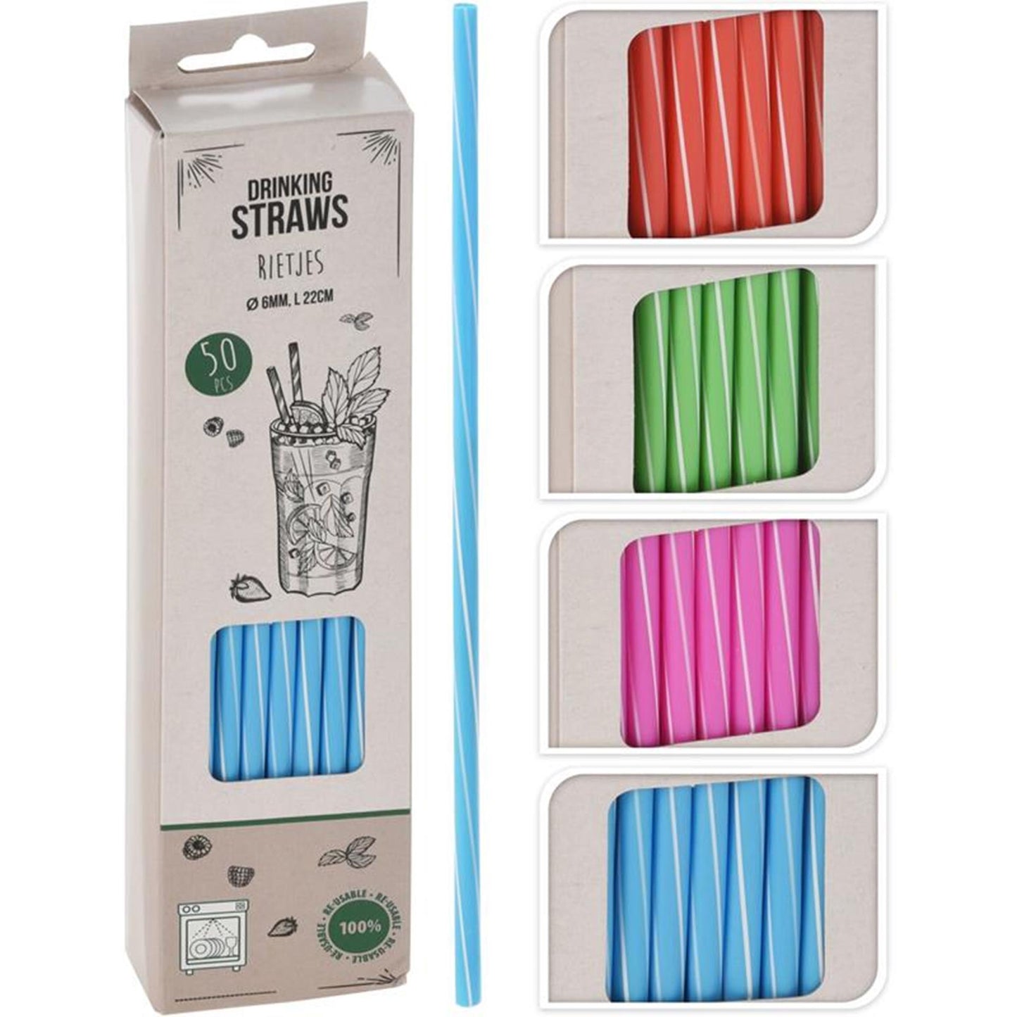 Ottime cannucce casalinghe in plastica 50 pezzi riutilizzabili
