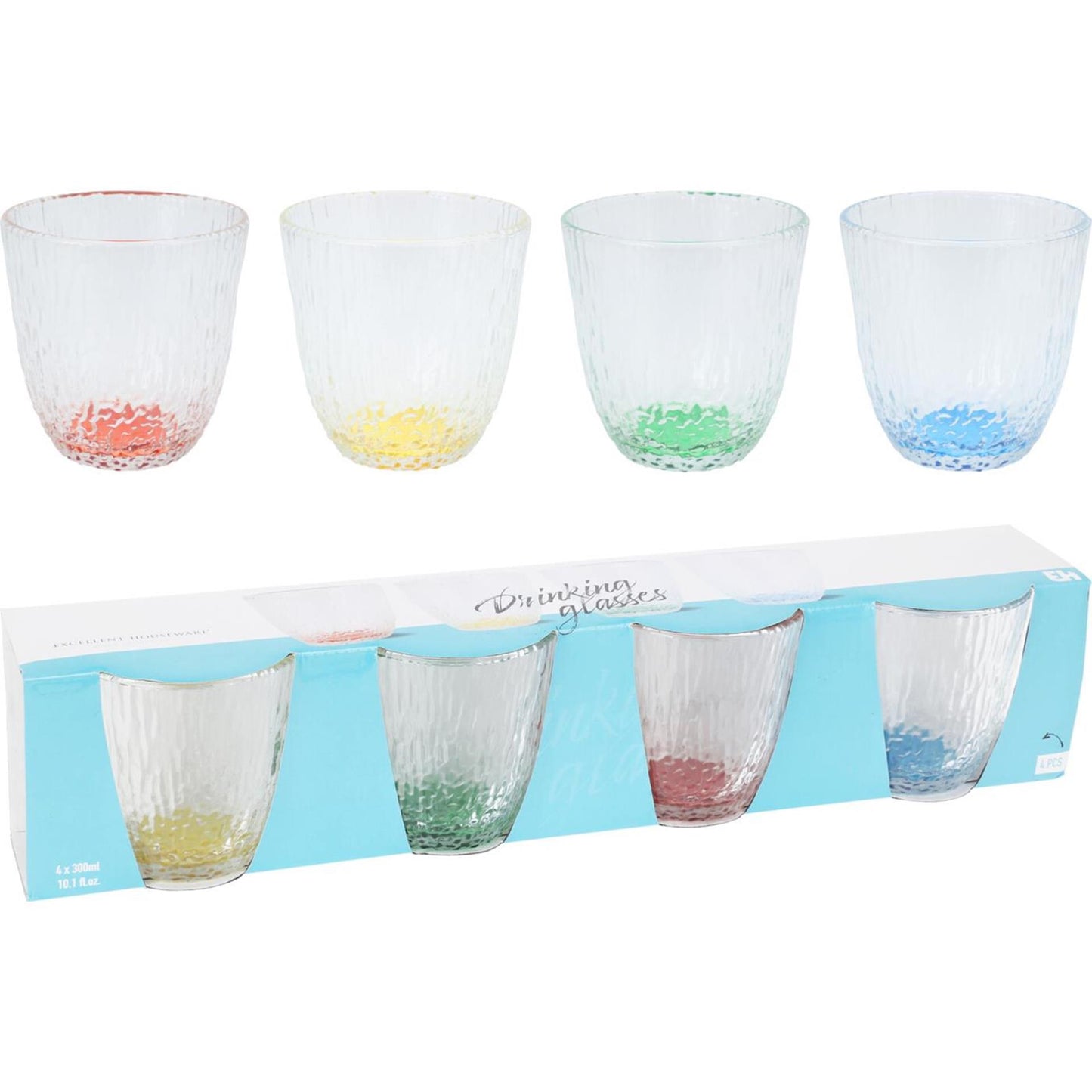 Eccellente set di bicchieri per casalinghi da 4 pezzi da 300 ml