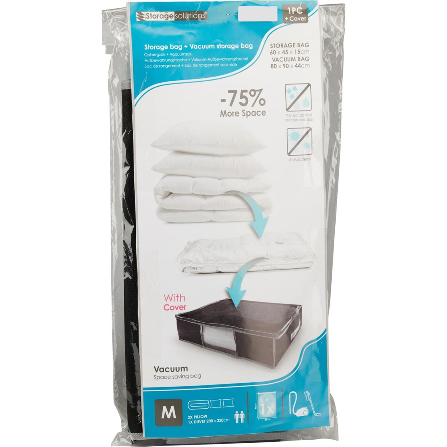 Soluciones de almacenamiento bolsa de almacenamiento + bolsa de vacío tamaño m