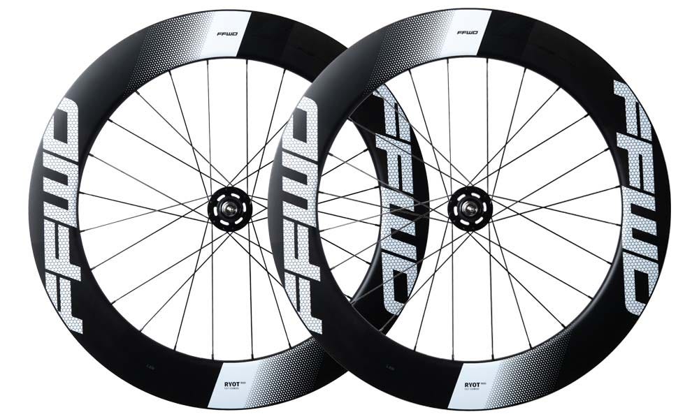 Set di ruote Sapim ffwd ryot77 pista 77mm mozzo ffwd bianco e nero