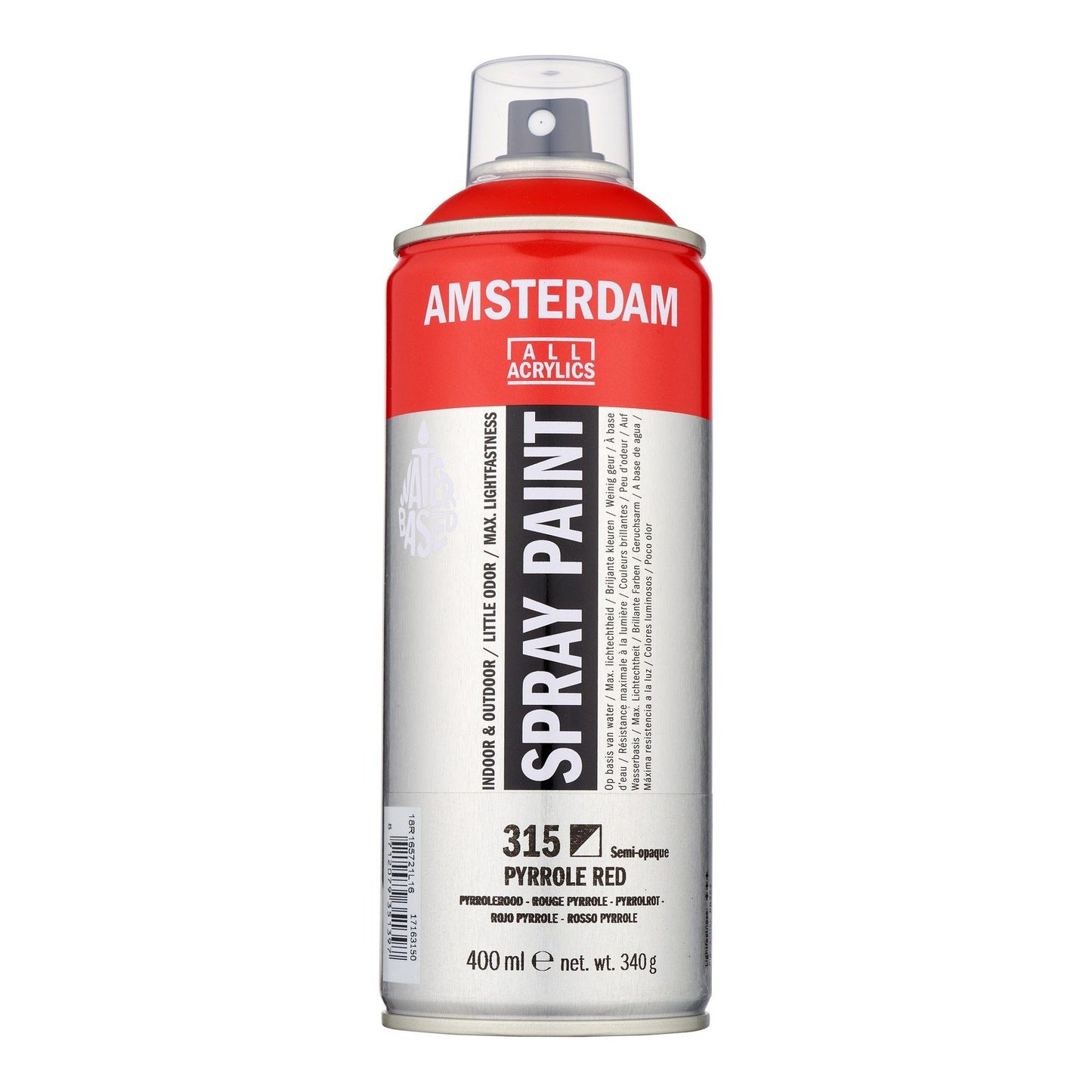 Amsterdam all acrylics amsterdam • spray paint pyrrolerood 315 400ml