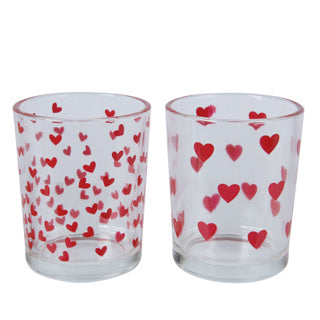 Titolo di tealight Glas Hartjes 2 Assorti