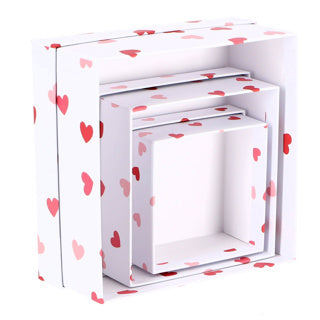 Set di carta da regalo di 3 rosso bianco