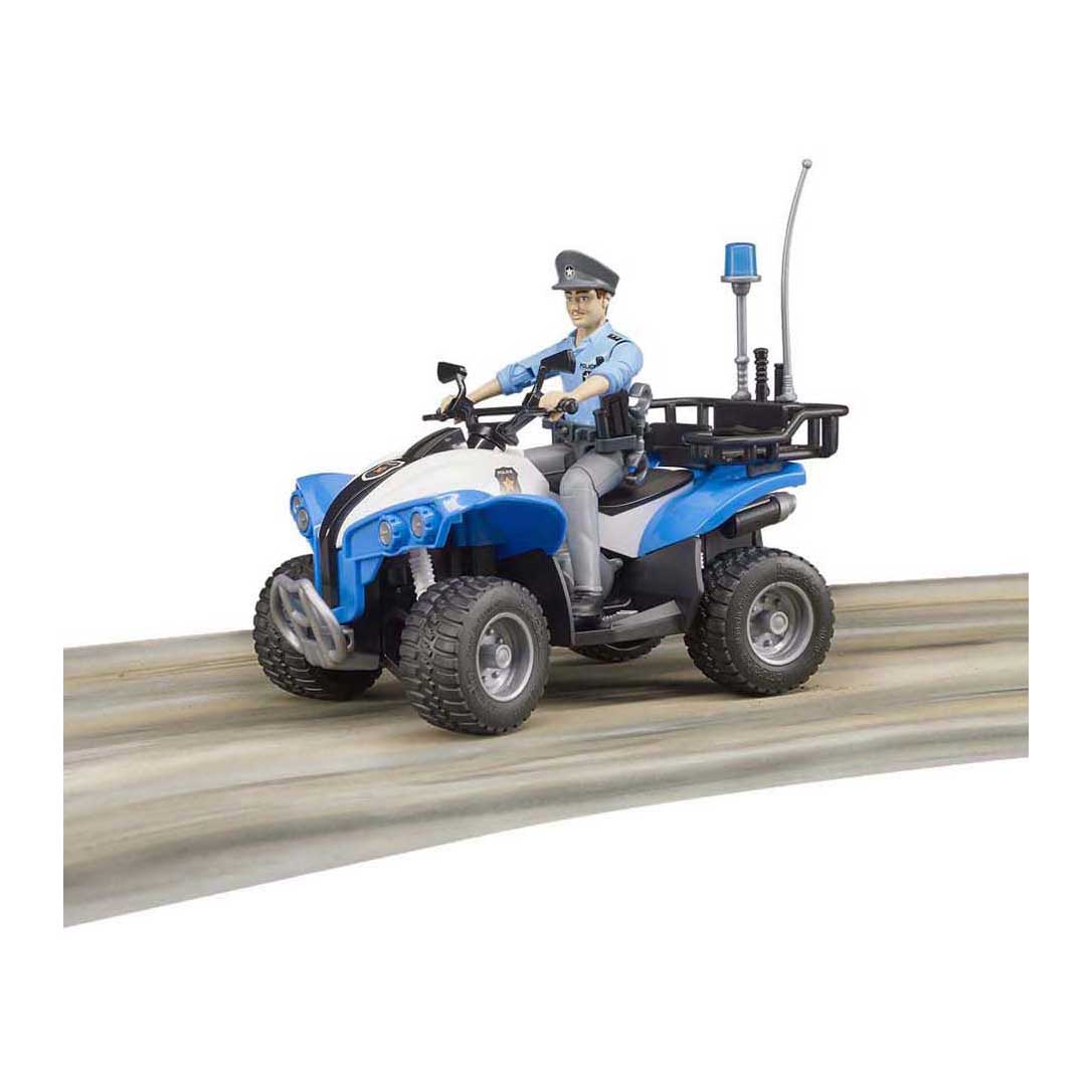 Bruder Bworld Police Quad con oficial de policía y accesorios