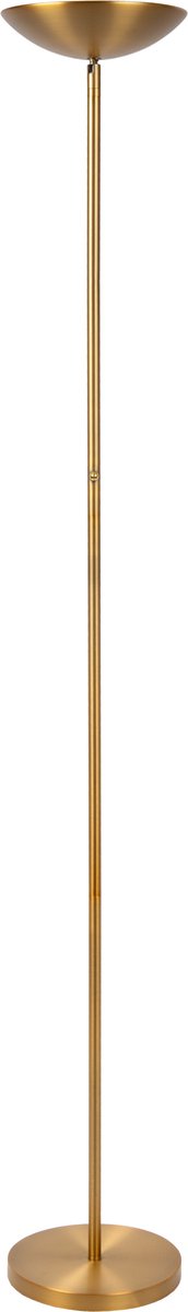 Lucide zenith - vloerlamp - ø 25,4 cm - led dimbaar - 1x20w 3000k - mat goud messing