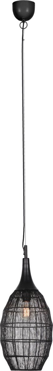 Trio soraya - lampada a sospensione - nero opaco - escl. 1x e27 4 w - montaggio a soffitto - regolabile in altezza