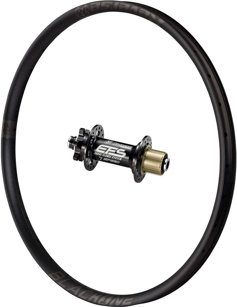 Componentes inversos rueda trasera negra one dh 29 super boost