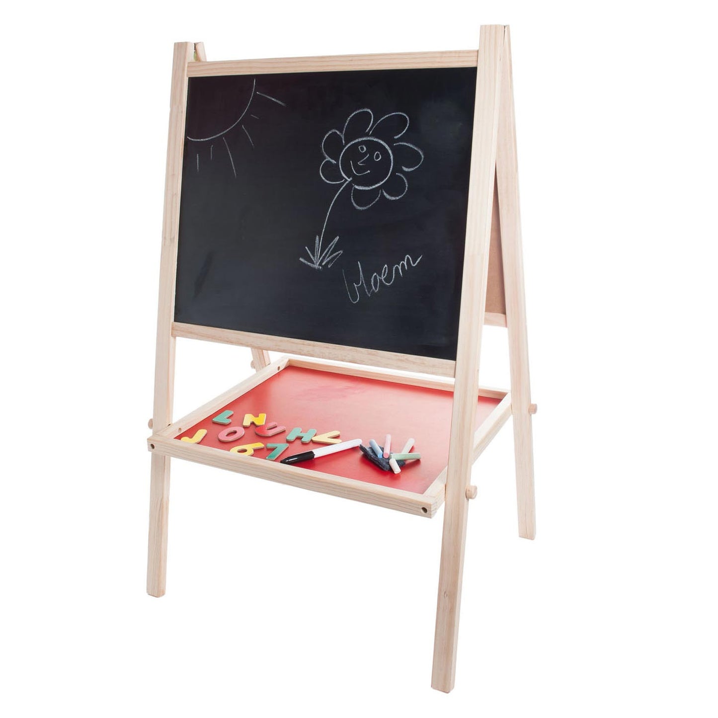 Pizarra blanca escolar de madera