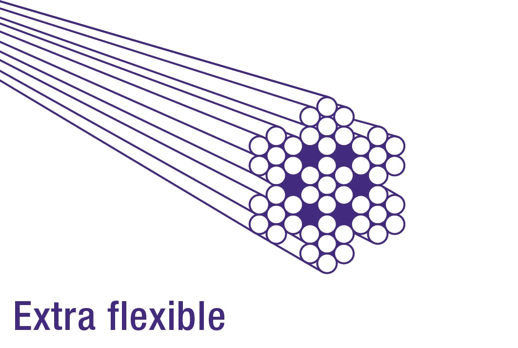 Elvedes Gas Cable Universal 1700 mm 2250 mm de negro galvanizado extra flexible (en el mapa)