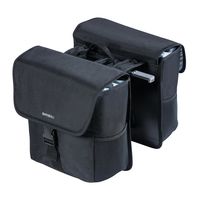 Basil Go-Double Borse Mik, doppia sacca per biciclette, nero, 32L, adatto per le trasporto di trasporto di sistemi MIK