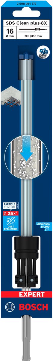 Bosch expert sds clean plus-8x hamerboor 16 x 200 x 350