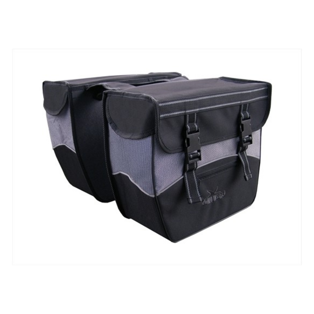 Bolsa de Groenlandia doble blanco y negro. Dimensiones 35x31x14cm. Contenido total 34L