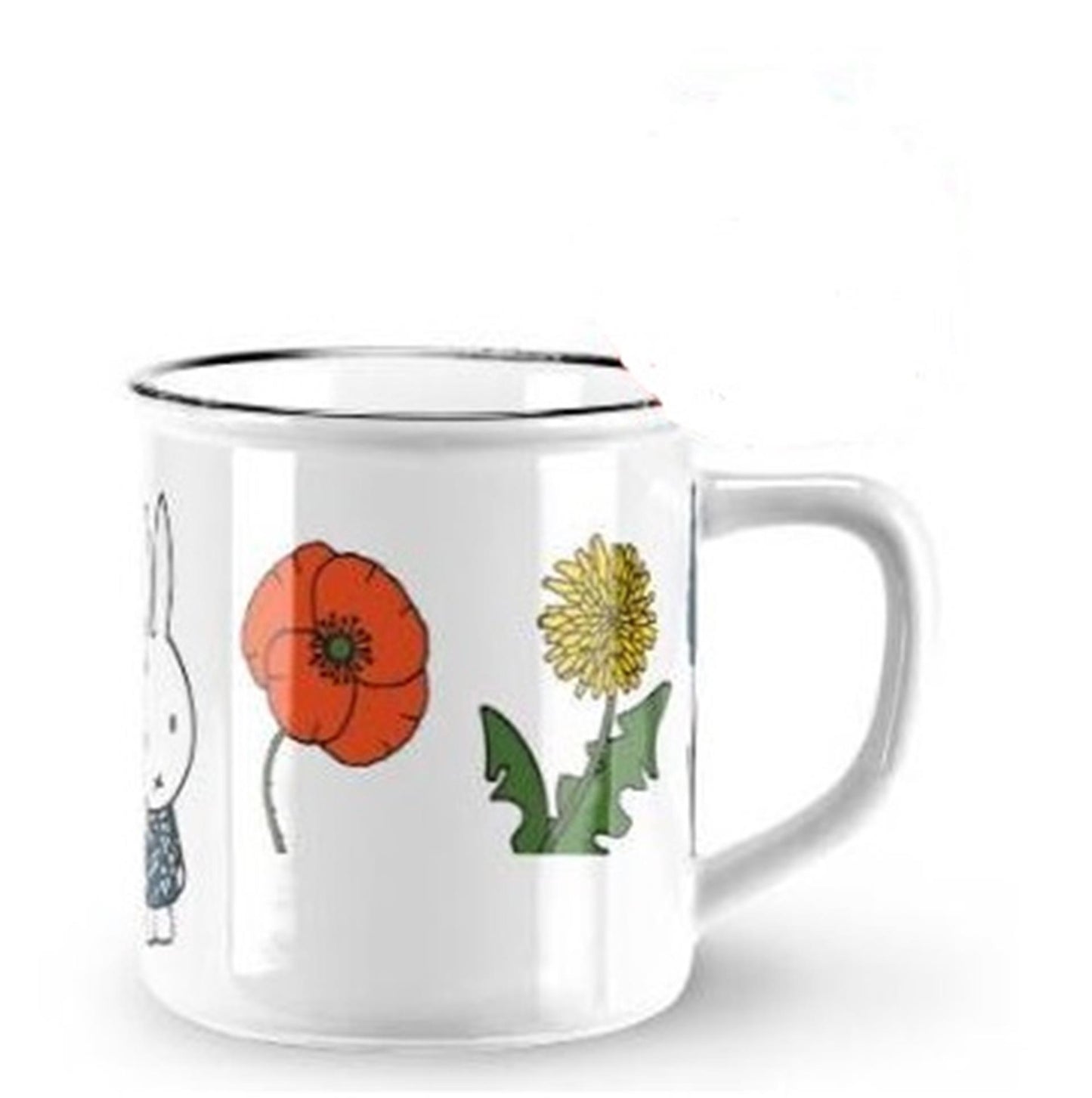 Tazza Miffy fiori ø8xh7,5cm in ceramica
