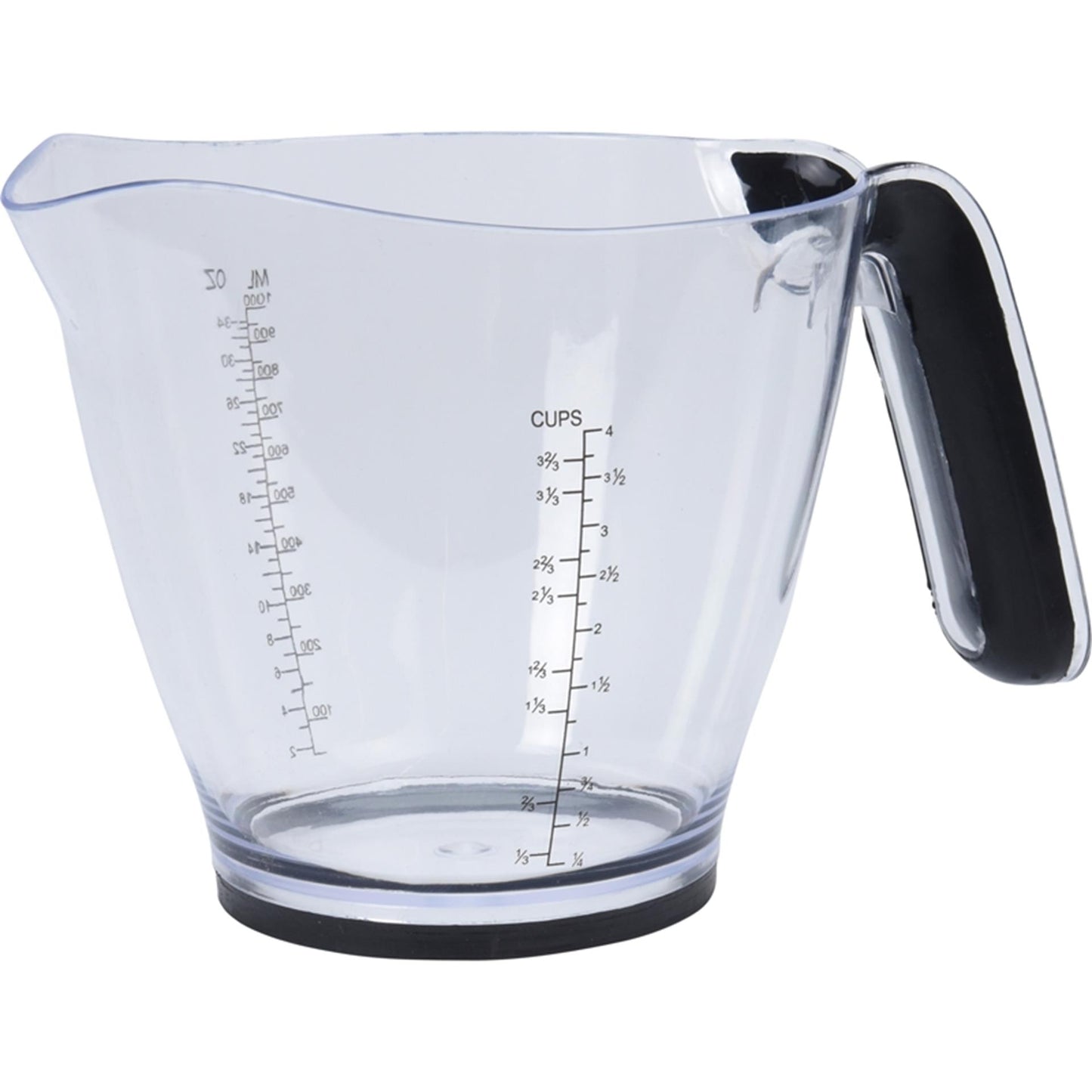 Excelente vaso medidor para el hogar de plástico de 1l con antideslizante.