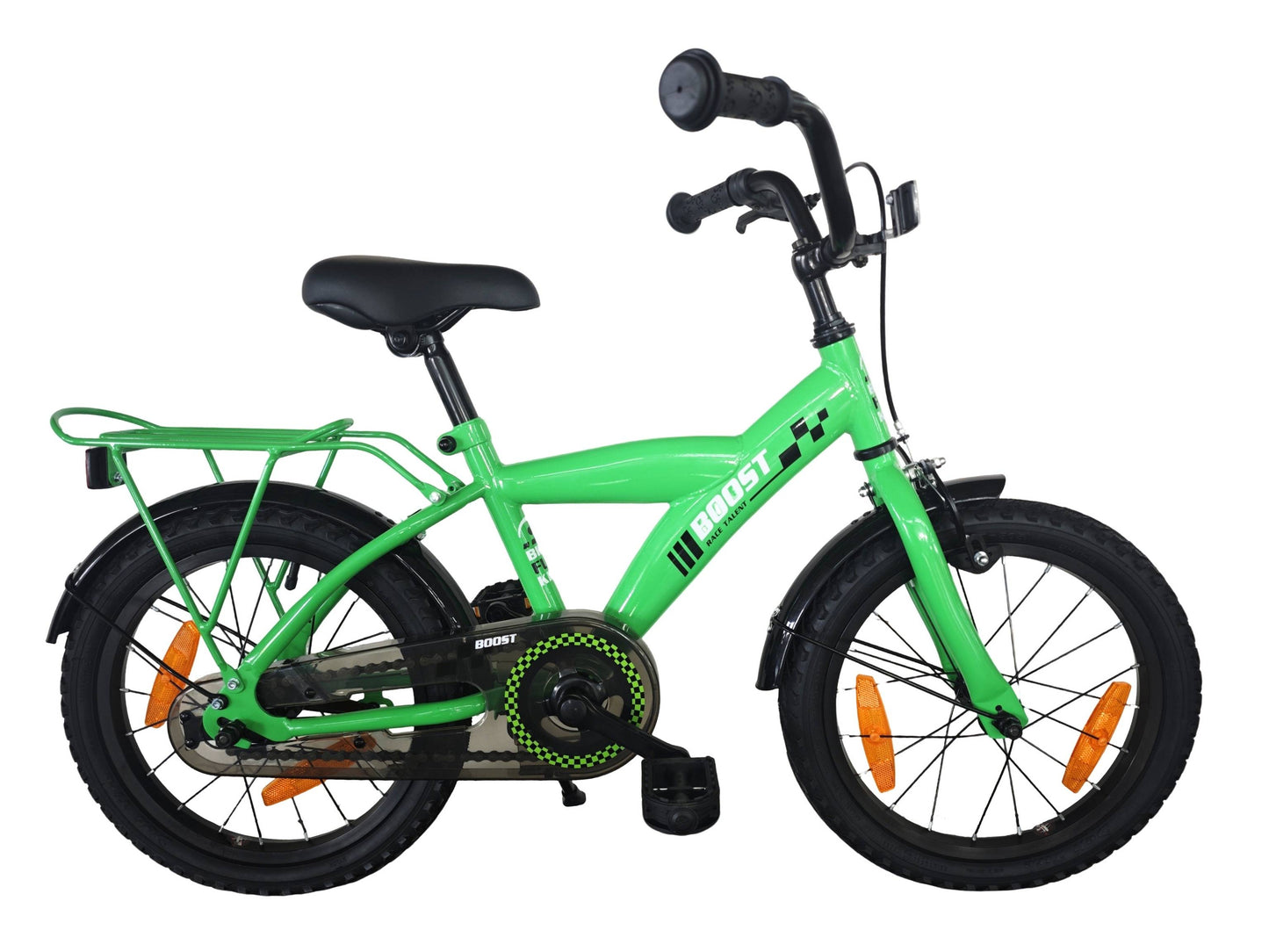 Bikefun bicicleta para niños boost 16 pulgadas con buje de freno - verde