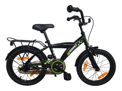 Bicicletta per bambini Bikefun Boost 16 pollici con mozzo freno - nera