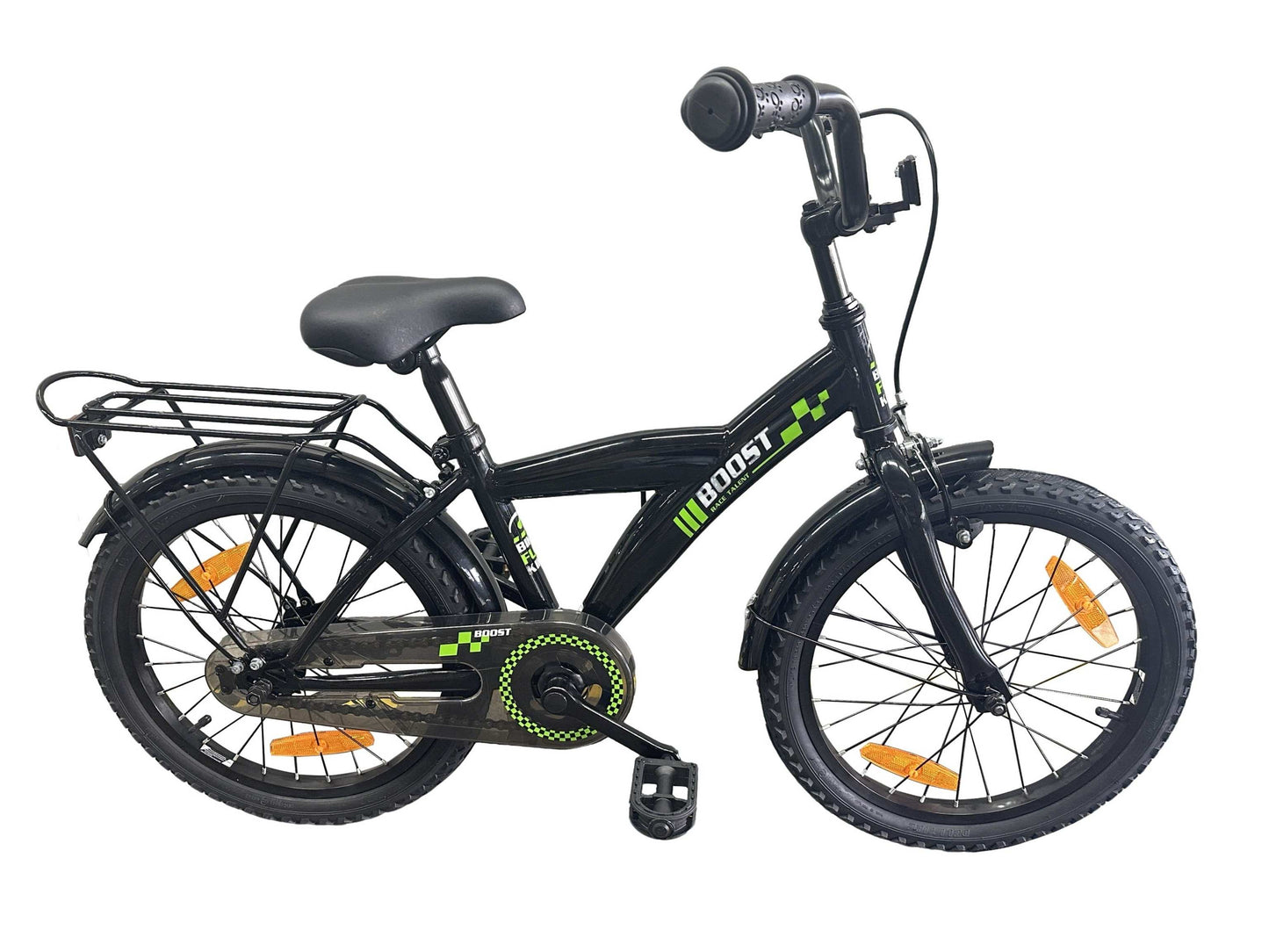 Bikefun bicicleta para niños boost 18 pulgadas con buje de freno - negra