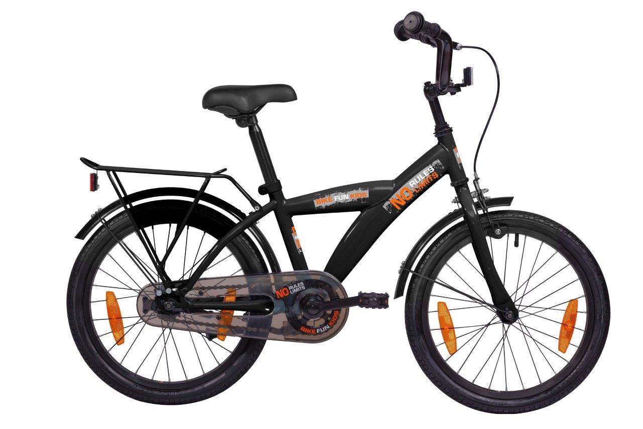 Bikefun para bicicleta para niños sin reglas sin límite de 18 pulgadas mate negro