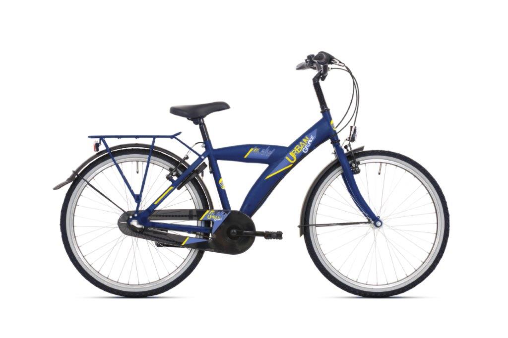 Bikefun bicicletta per bambini urbana città 26 pollici con mozzo freno Nexus a 3 velocità - blu cobalto opaco