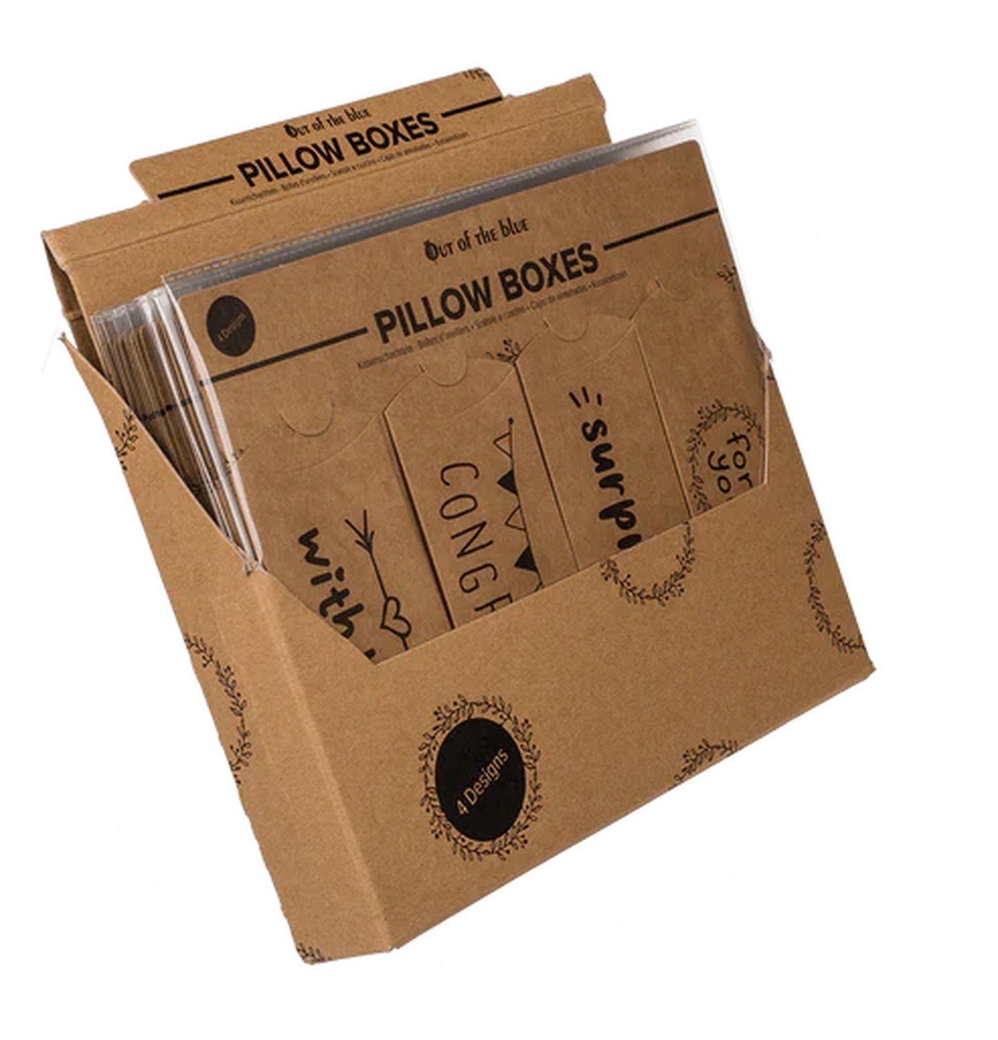 Ootb cadeaubox kraft papier met tekst 14x6cm