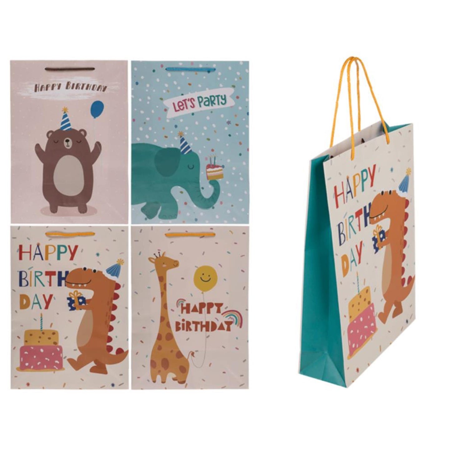 Busta regalo di compleanno dal colore blu 25x8x34,5 cm