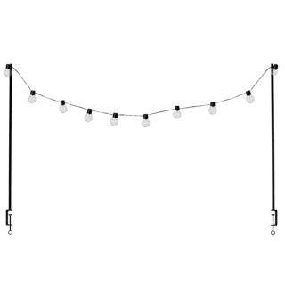 Esschert Design Table Bramp nero con luci solari
