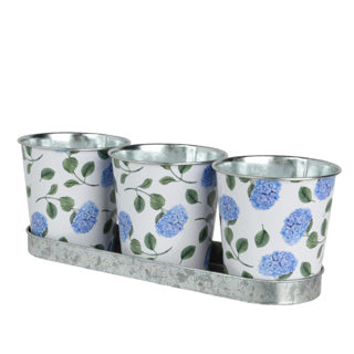 Vaso da fiori in zinco da esterno 10 cm 3 pezzi | 2 pezzi