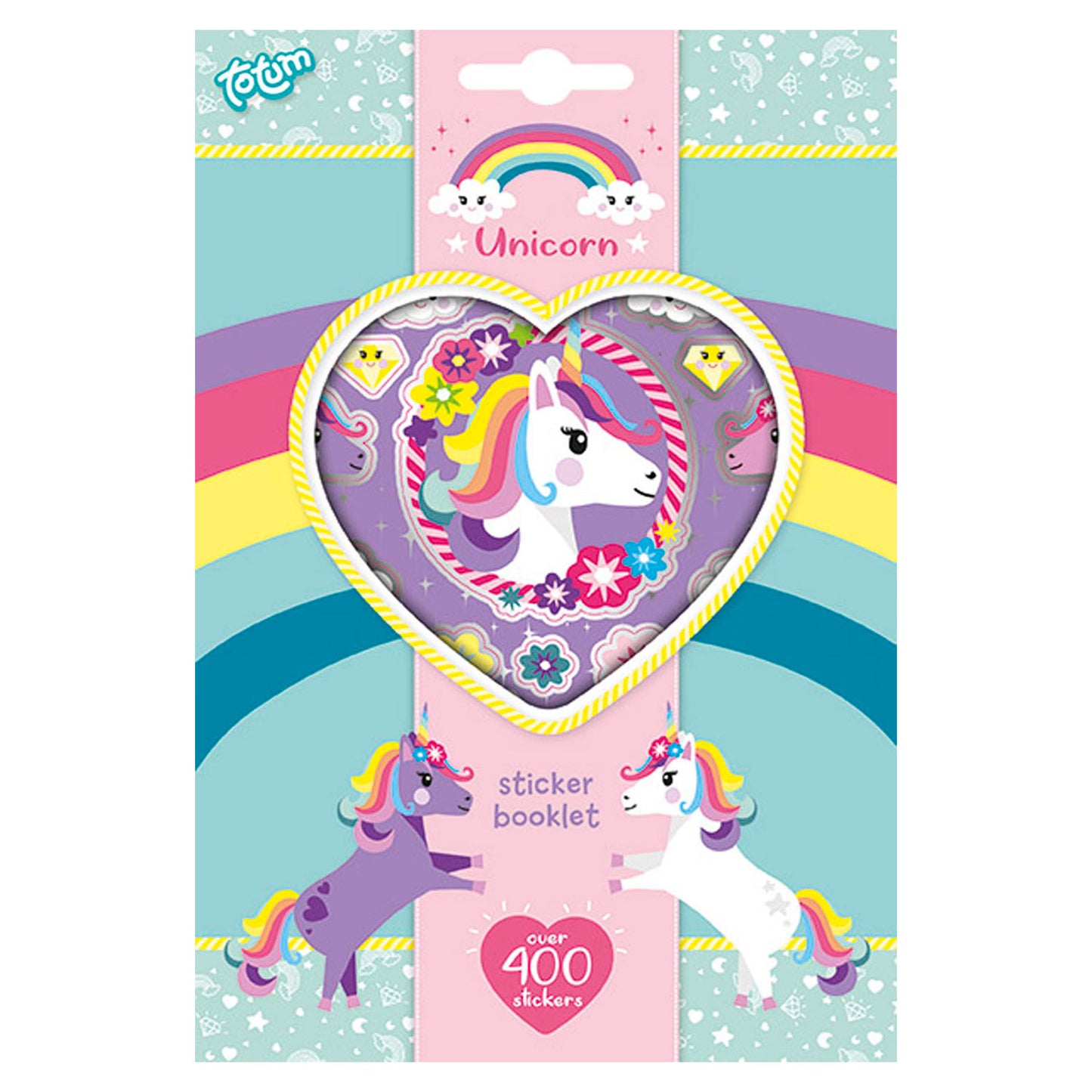 Folleto de pegatinas de Totum Unicorn con pegatinas