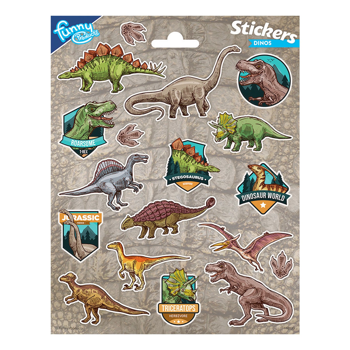 Totum Stickervel Dinosaurus, 18 °.