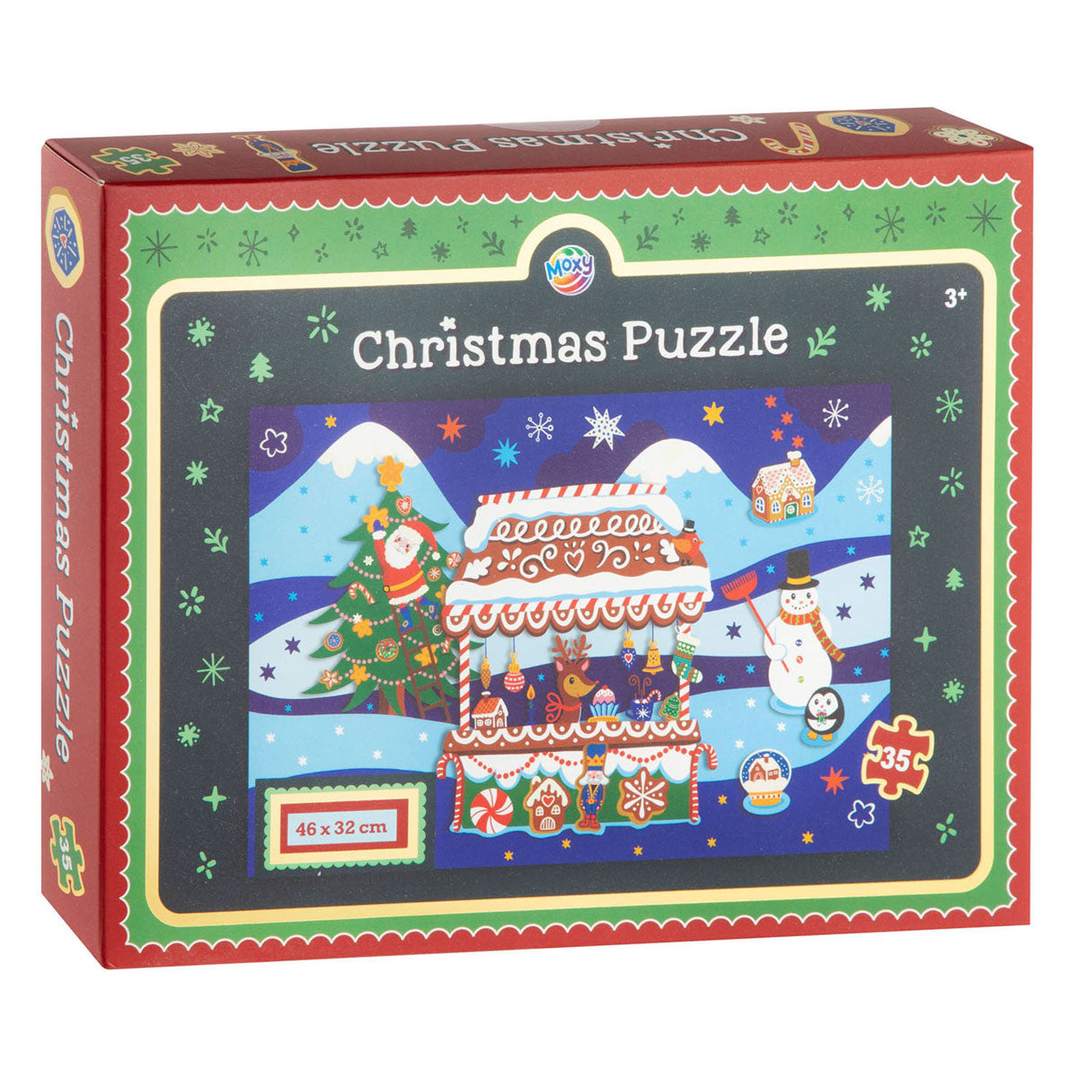 Puzzle grupal de manualidades creativas Navidad 46x32cm - 35 uds.