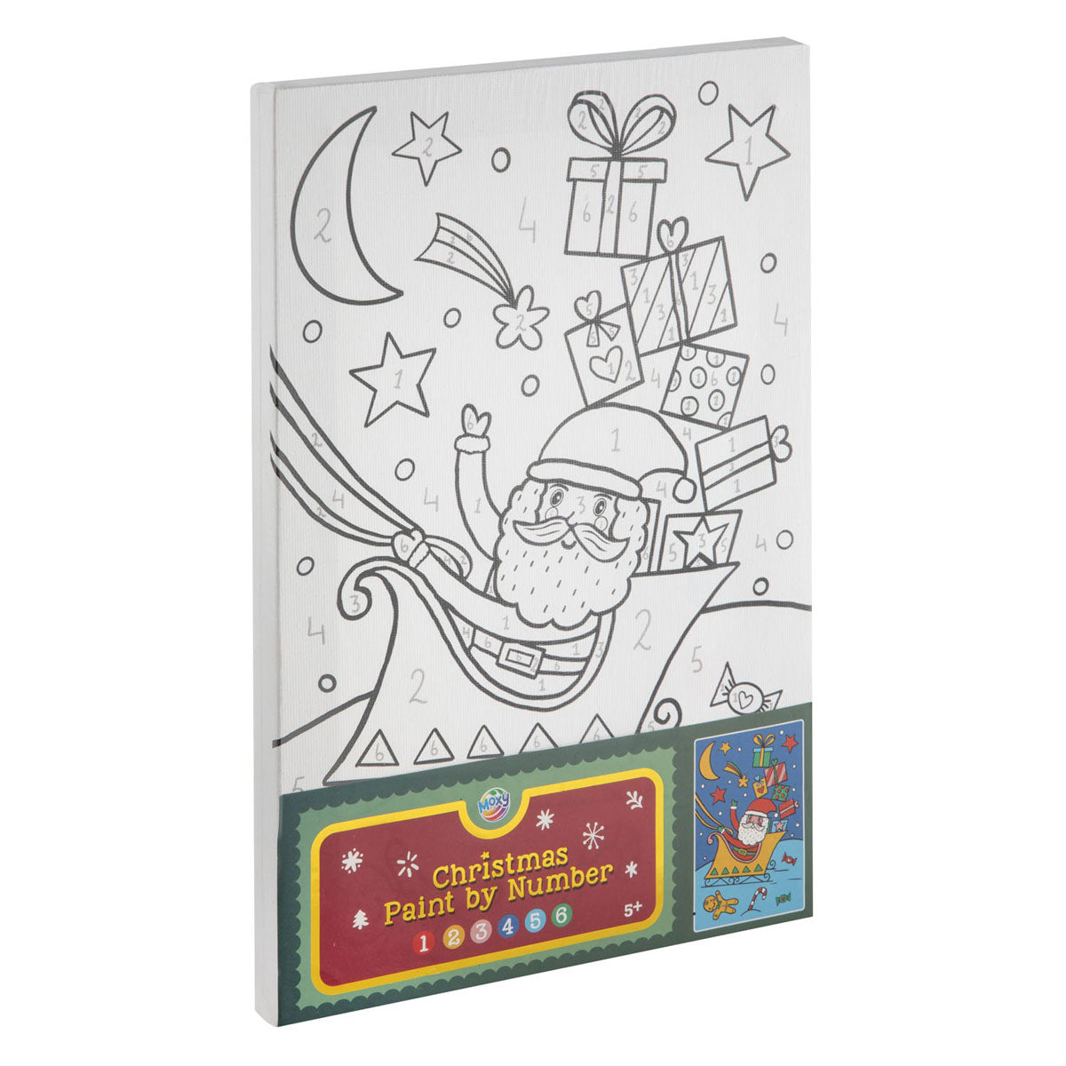 Dipinto di gruppo creativo con i numeri su tela Natale - A4