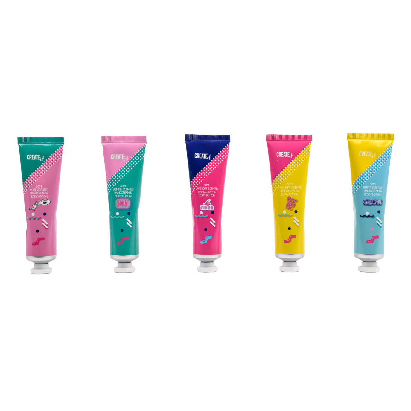 ¡Ciéntalo! Crema para manos y loción corporal chicas poptastas de 5 piezas