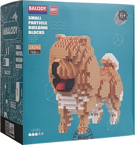Balody Chow Chow Dog con nanoblocks mini lego building pietre 768 parti