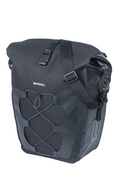 Basil para una sola bicicleta navegador impermeable M Mik 14 litros 14 x 24 x 34 cm negro