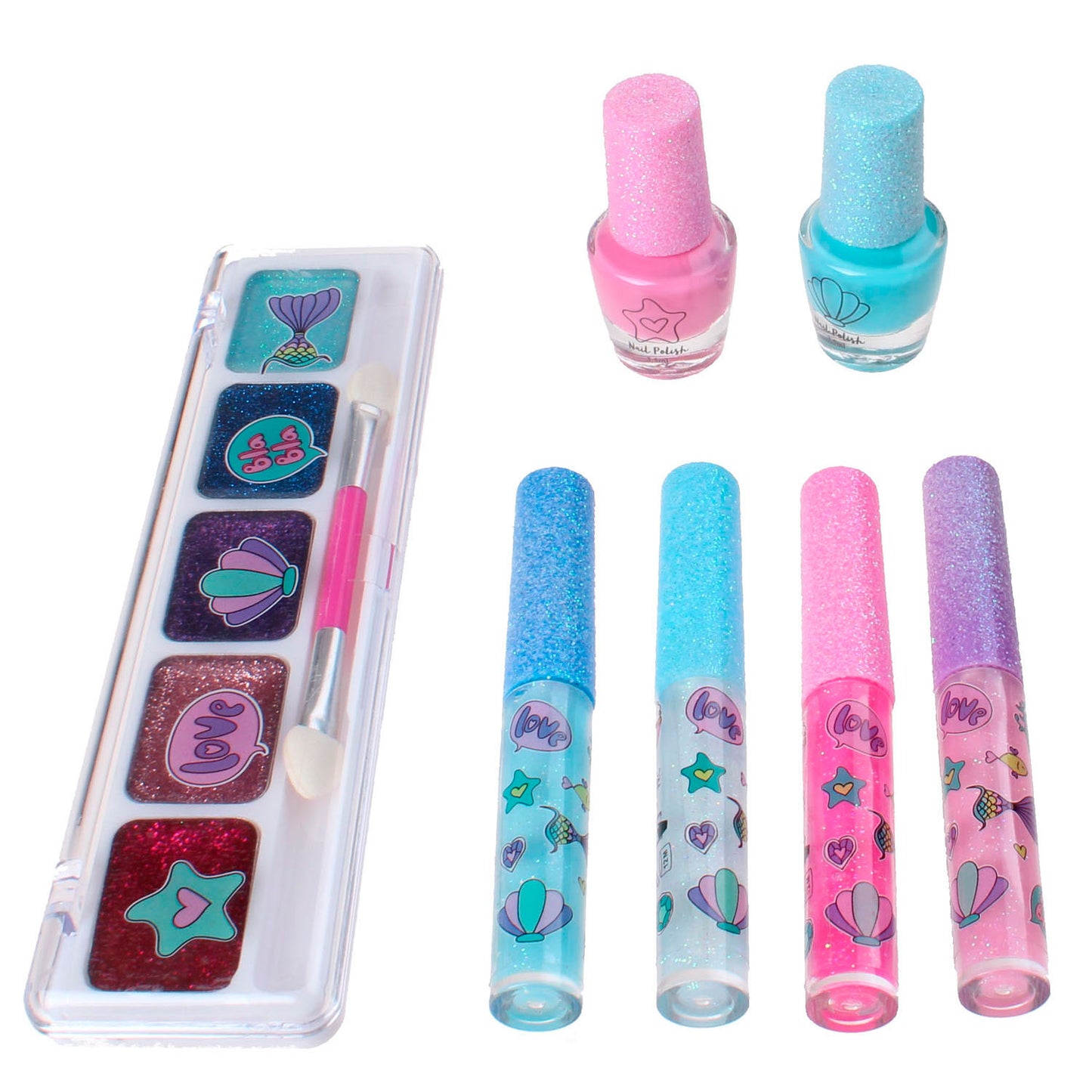 Crealo! set trucco di bellezza glitter, 7 pz.