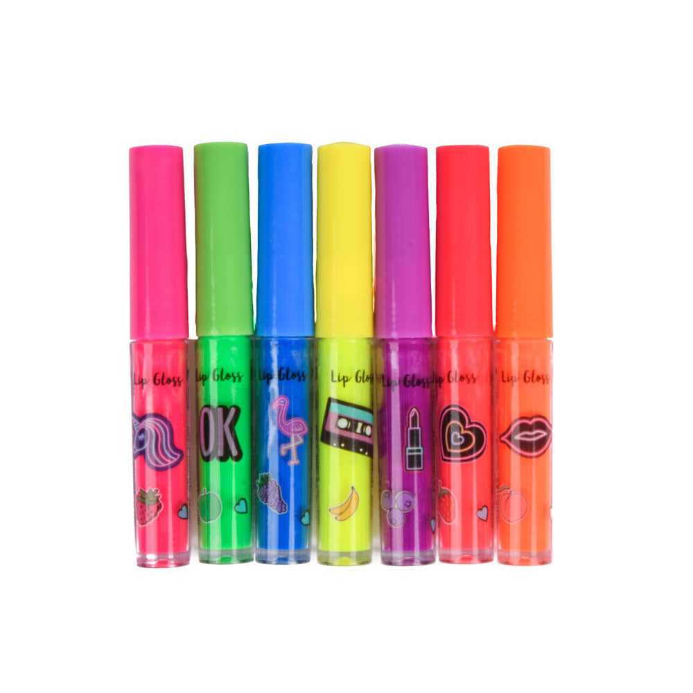¡Ciéntalo! Set de brillo de labios, 7st neon