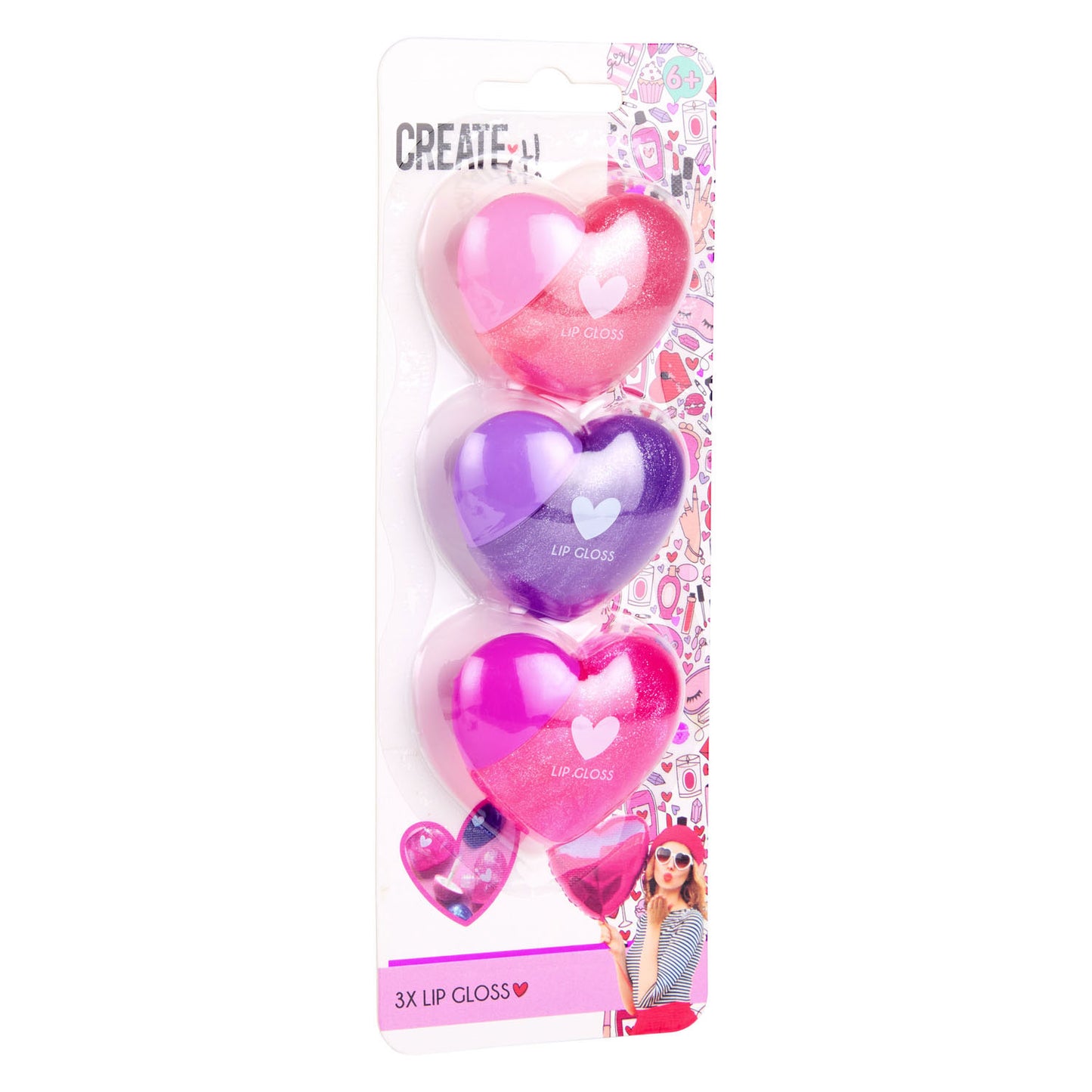 Crealo! balsamo labbra cuore, 3 pz.