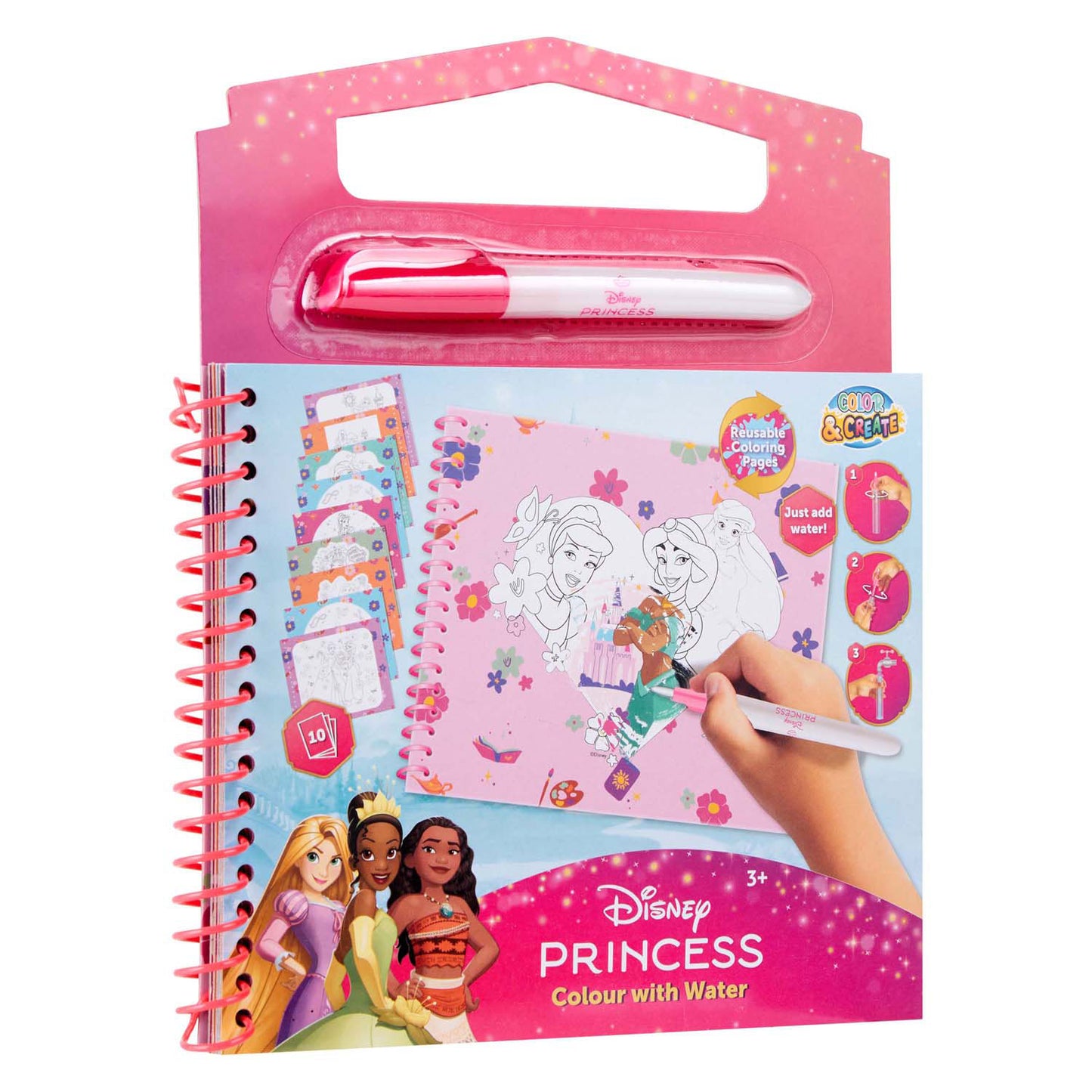 Libro para colorear al agua canenco princesas disney